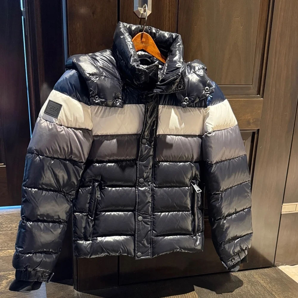 SAM. Black and White Puffer Jacket - Picture 1 of 1